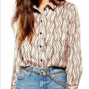 Top shop Chain Print Shirt